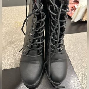 Brand new black lace up combat boots